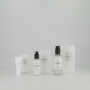 The fundamentals by Bigelius skincare. Three products focusing on cleansing and hydrating your skin, while reducing the appearance of wrinkles and dark circles under your eyes.