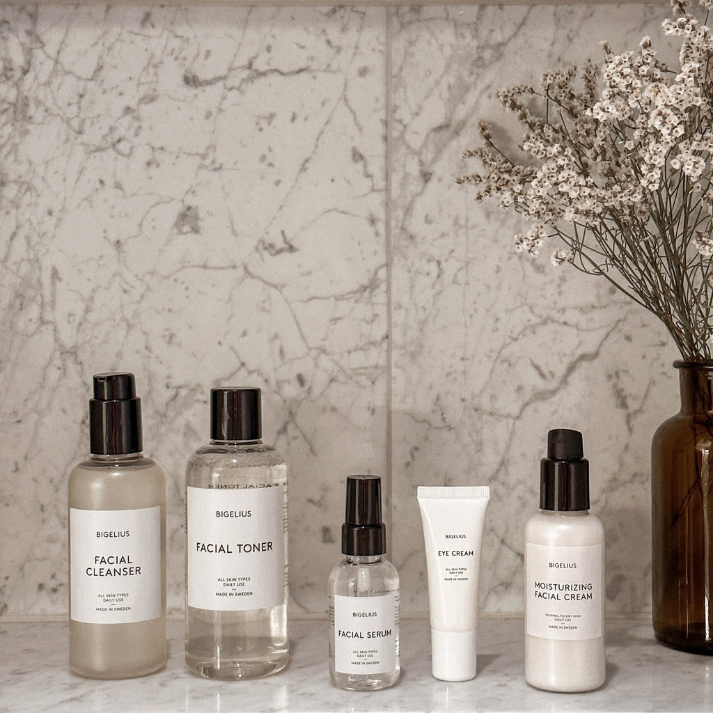 Bigelius skincare facial ultimate kit - a balancing, naturally scented cleansing, and hydrating kit. Firms and tones skin with natural herbal extracts and potent antioxidant.